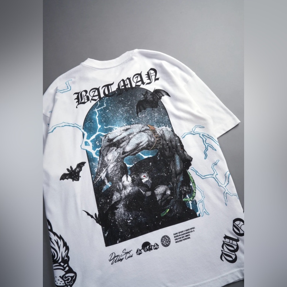 KNIGHT FALL "PREMIUM" OVERSIZED TEE  IN WHITE